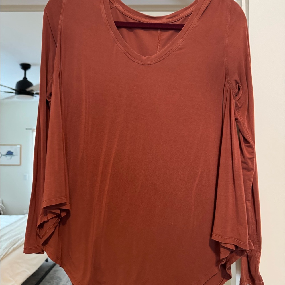 Rust Long Sleeve Lululemon Top